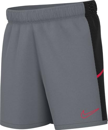 Nike Academy Dri-Fit HJ3718-066 Short de Football pour Enfants Plus âgés, Gris Froid/Noir/Crimson Brillant, Taille L