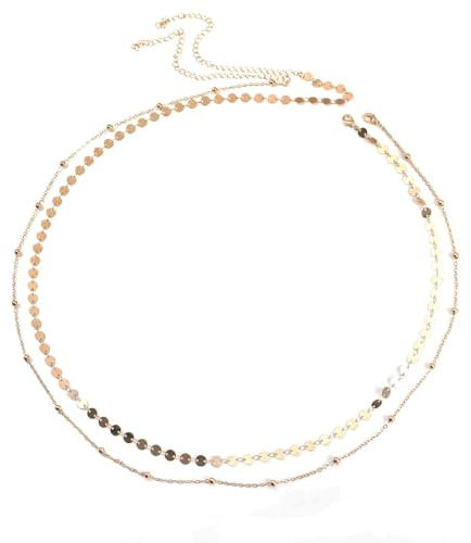 ALMLWIAJ Gold Waist Chain Belt, Belly Chains for Women, Plated Body Chain for Belly Dancing Party Beach