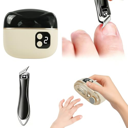 Set di tagliaunghie elettrico, include un tagliaunghie automatico 3 in 1, un tagliaunghie angolato per neonati, bambini, adulti e anziani, ideale per tutte le esigenze di cura delle unghie