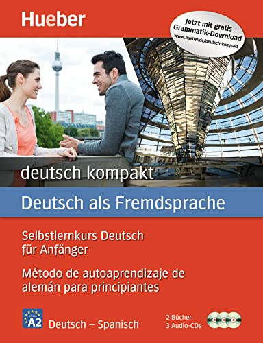 DEUTSCH KOMPAKT Curso autoaprend. A1-A2: Spanische Ausgabe / Paket: 2 Bücher + 3 Audio-CDs (Autodidacta Aleman) - 9783196074826