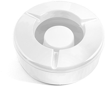 Chio 9002001 Posacenere in Melammina Antivento, 12.5 cm, Bianco