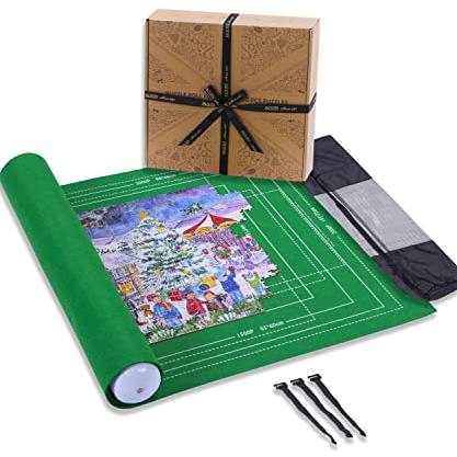 Jaques of London Jigsaw Mat | Roll Up Puzzle Mat for 2000 Piece Jigsaws | Easy to Store | Jigsaw Roll Mat for Adults Jigsaws | Quality Since 1795