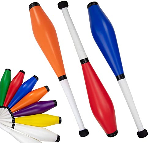 Juggle Dream Trainer Street Mazze da Giocoleria Set di 3 Trainer Club - Set di Giocoleria per Principianti e Giocolieri Avanzati (Blu, Arancione, Rosso)