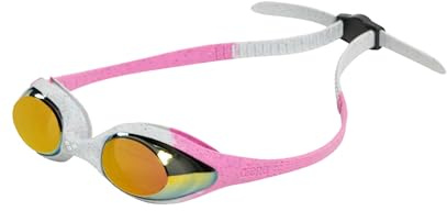 ARENA Spider Junior Miroir Lunettes de Natation Enfants, Lunettes de Piscine avec Protection UV, Pont Nasal Auto-Régulant, Joint en Silicone Hypoallergénique, Traitement Anti-Buée, 6-12 Ans