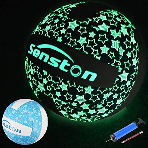 Senston Ballon de Volley Taille 5 Fluorescent Beach-Volley intérieur & extérieur