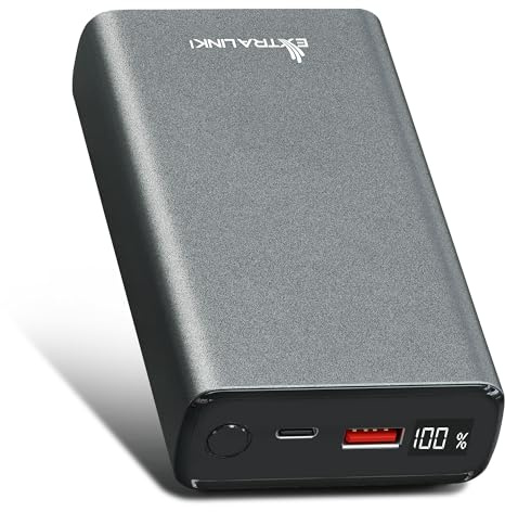 Powerbank 20000mAh Powerbank Schnellladefunktion bis zu 45W PD Power Bank USB C 20000mAh Robustes Gehäuse Lithium-Polymer-Akku Fast Charge Digitale Anzeige Externe Handyakkus