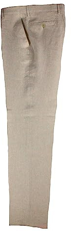 ALVIPERI Pantalone Uomo Classico Puro Lino vestibilità Comoda Taglie Forti e calibrate Fino alla tg.71 (58, Crema)