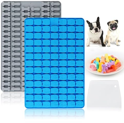 2er-Set Silikon-Backformen für Hundekekse & Katzenleckerlis - BPA-frei, hitzebeständig (-40°C bis 230°C), 4 Tierformen mit Ausstecher & Aufhängeöse - Für Ofen/Mikrowelle/Kühlschrank