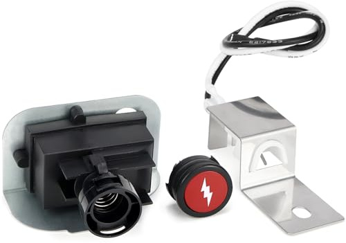Kit accenditore elettronico di ricambio per barbecue Weber Q1200 Q220 80475, kit di accensione di ricambio per barbecue a gas, con manopole anteriori del bruciatore