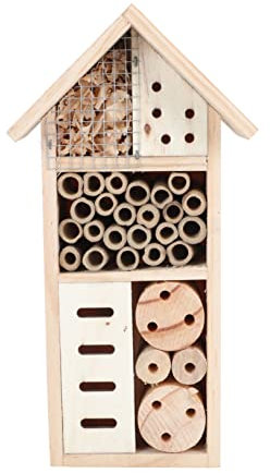 Milisten 1 Cabane À Insectes Décorative en Bois pour Jardin Cabane À Coccinelles Ornement Suspendu