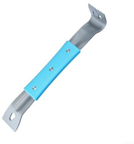 Palanca de acero inoxidable para extracción de clavos, herramienta esencial para apicultura y carpintería, para carpintería, palanca de elevación con mango de goma (A)