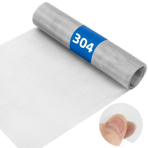 Staranry 35*200cm Malla Fina, Malla De Alambre Y Malla Metálica, Acero Inoxidable 304, Rollo for Ventilación, Jardín, Cocina, Ventanas, Previene Ratones, Insectes, Serpientes, Filtración Y Mosquitera