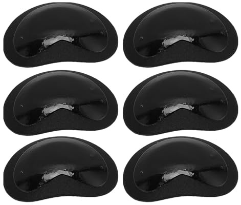EMUKOEP Inserti per reggiseno ispessiti a forma di spugna triangolare, 3 paia per costume bagno, inserti bikini, design autoadesivo sicuro e confortevole (nero)