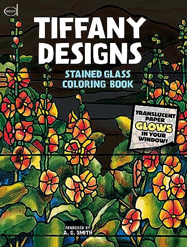 Tiffany Designs Stained Glass Coloring Book (Dover Design Stained Glass Coloring Book)