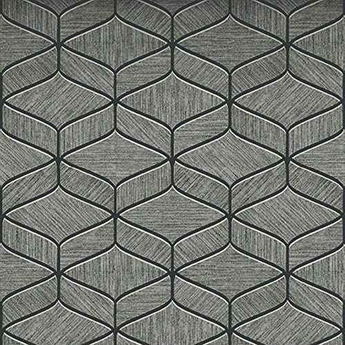 Luciano Geo Texture Wallpaper Gunmetal Belgravia 3850