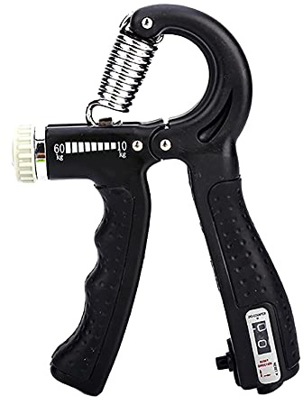 ANSIEDIO Musculation Homme Hand Grip, Musculation Main, Musculation Avant Bras, 10-60 kg Ajustable Comptage Pince à Main La résistance Exerciseur de Doigt Exerciseur Poignet