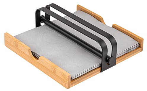 bremermann Serviettenhalter aus Bambus mit Metallbeschwerer, Serviettenspender