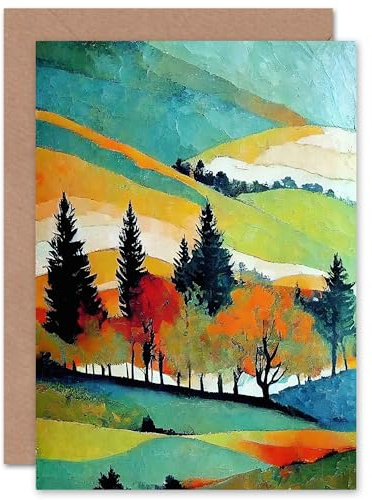 Artery8 Wild Scottish Landscape for Him or Her Man Woman Birthday Thank You Congratulations Blank Art Greeting Card