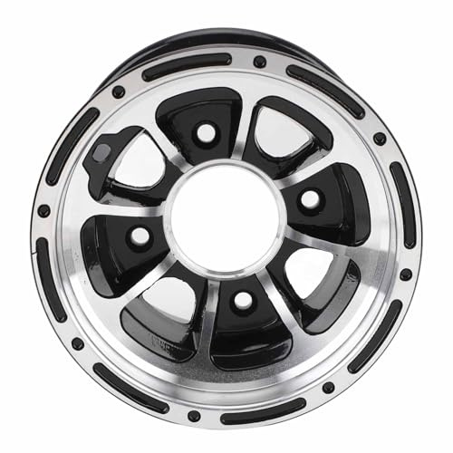 Tissting Llanta de Rueda ATV, Rueda de Aleación de Aluminio de 8 Pulgadas, Cubo de Rueda Compensado de 5,59 Pulgadas/7,48 Pulgadas para Carrito de Golfs Quad Bike Go Kart (Rueda Trasera 190mm)
