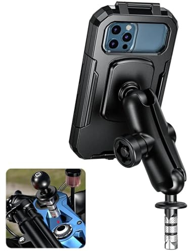 Telefonhållare Cykel Motorcykelgaffelstamfäste Vattentätt Fodral Spegelnavigering Cykeltelefonhållare Styrefäste Scooter Motorcykeltelefonväska Mobiltelefon-cykelhållare(L for Handlebar)