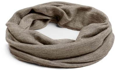 Engel Bufanda de tubo natural, 70% lana, 30% seda, para hombre y mujer, nogal, Talla única