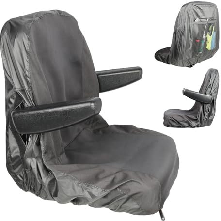 Zubehors Funda de Asiento para cortacésped,Funda de Asiento para cortacésped, Funda para Asiento de Tractor cortacésped, Accesorios para Cortar césped, Herramienta Protectora de Asiento con Bolsillos