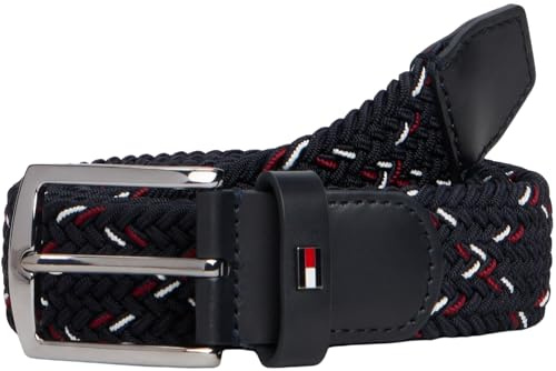 Tommy Hilfiger Ceinture Homme Denton Elastic Tressée, Noir (Black), 80 cm
