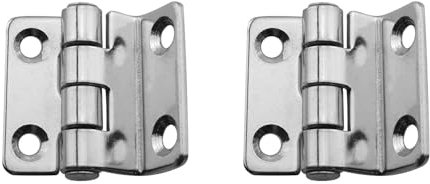 JCBIZ 2PCS 304 Stainless Steel Chest Hinges 1.5-inch Offset Door Hinge Fold Retro Hinges for Door, Locker, Cabinet, Furniture