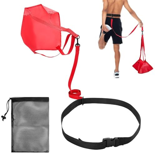 Parachute De Natation - Dispositif De Résistance À L'entraînement De Natation, Aide À L'entraînement De Natation Réglable | Équipement D'entraînement en Force avec Poche en Maille, Exercice De La