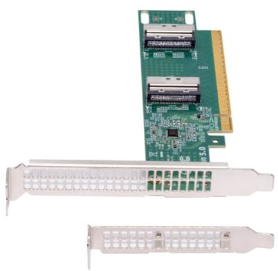 NFHK-adapter PCI-E 5.0 PCI-Express 16x till SFF-TA-1016 Dual MCIO 8i Mini Cool Edge IO VROC-adapter för moderkort SSD-grafikkort