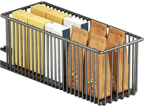 Under Sink Pull out Organizer - Slide out Drawers for Kitchen Cabinets - Storage Basket Shelf Pantry Organization for Kitchen Under Sink Closet Bathroom Home Restaurant