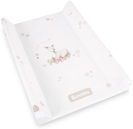 SENSILLO - Cambiador Lavable para bebé, Funda para Cambiador - Higiénico, Seguro y versátil - Cambiador fácil de Limpiar - 49x70x9,5 cm, Ciervo Pastel