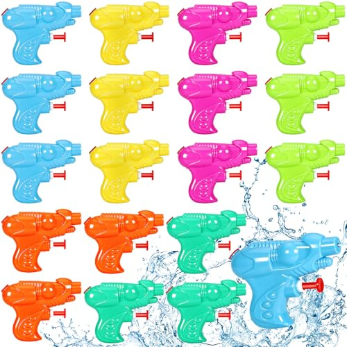 KOHRIUK 18 Pistolas de Agua Niños Mini,Pistola Agua Pequeñas para Niños Niñas Regalo Ideal para Exterior,Playa, Juegos en la Piscina Y Jardín- 6 Colores