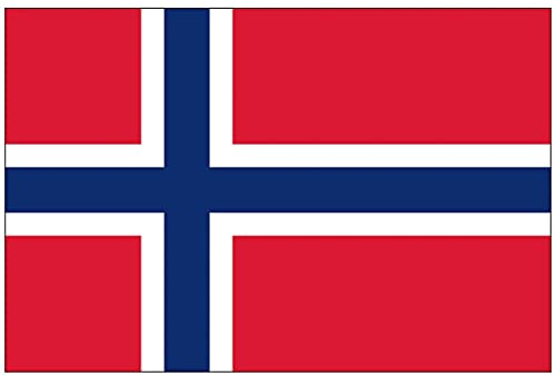 SHATCHI Ballon Drapeau de supporters de football norvégien de qualité supérieure avec œillets 150 cm x 90 cm, National Flag, Norvège