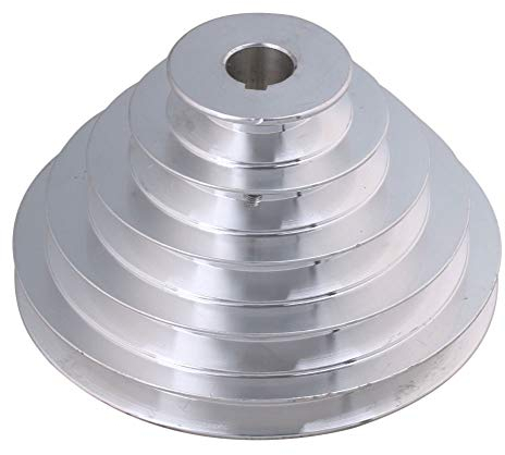 20mm Bohrung 54mm-150mm Außendurchmesser Aluminium 5 Schlitz A Typ V-förmige Pagode Riemenscheibe 5 Schritt Riemenscheibe Gürtel 12,7 mm Gurtbreite