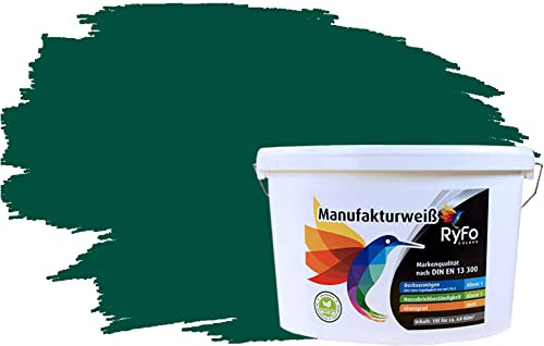 RyFo Colors Manufakturweiß Trend Waldgrün 10l, 1 L reicht für ca. 8 m²