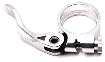 CarbonEnmy Alu Cykelsadel klämma snabb frigöring sadelklämma 31,8 mm tändare (silver)