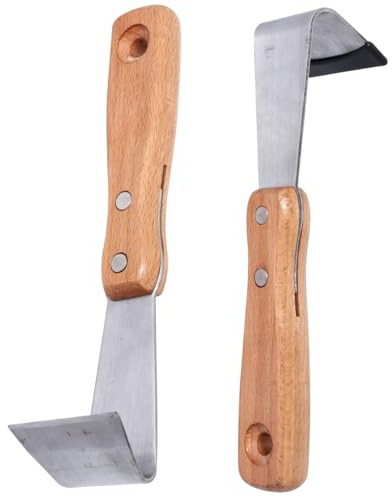 Holibanna Grattoir D'Écorce Manuel 2 Pièces Outil pour Retiré Les Ecorse Racloir Jardin pour Arbres Fruitiers Poignée Ergonomique Lames Lisses 19.50 X 5.00 X 3.50 Cm