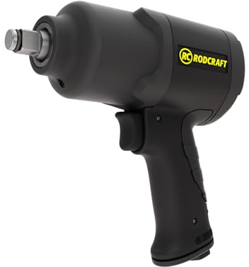 Rodcraft RC2266 Druckluft Schlagschrauber - Vierkant 1/2 Zoll, max. Lösemoment 1600 Nm, 9000 U/min, ideal für Autowerkstätten und den täglichen Werkstatt Einsatz