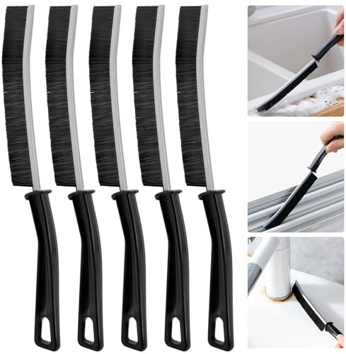 JOYSKY 5 Stück Eckenreinigungsbürste mit Harten Borsten Spaltreinigungsbürste Cleaning Brush Schmale Bürste für Ritzen, fugen clean, Fugenbürste Bad, Reinigungsbürste für Fliesenböden Küche Badezimmer