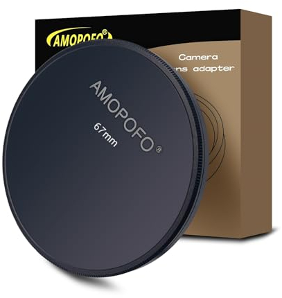 1 set di copriobiettivo in metallo da 67 mm, compatibile con tutti i tipi di obiettivo da 67 mm, con filettatura per fotocamera e accessori (ND, CPL, filtro per fotocamera UV) CNC MACHINED (cover