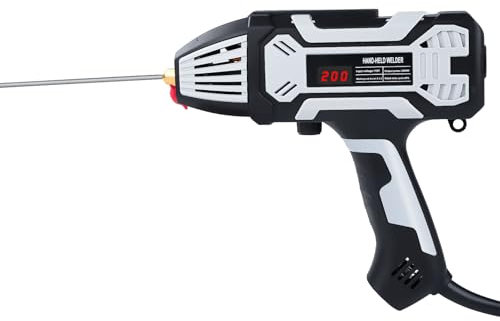 Uadme Soldador de Arco Portátil, Soldador de Hilo sin Gas, Soldador Inverter Electrodo 200 A, Inversor IGBT, con 10 Varillas de Soldadura, para Varilla de Soldar 1,6-3,2 mm