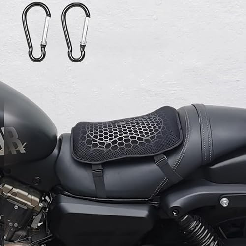 28 x 21 cm motorcykel sittkudde gel motorcykel sittdyna Touring Sport Cruiser motorcykel gel TPE sittkudde med ventilerande svalkande mesh-tygkudde