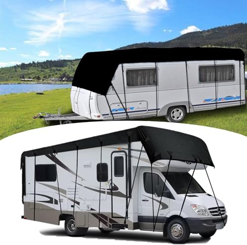 Eysbiy Funda Techo Caravana 6.5 x 3 m Impermeable – Protector de 210D Oxford Resistente al Agua – Cubierta para Autocaravana con Protección UV – Funda Exterior para Autocaravanas Medianas