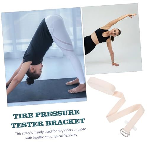 ULTECHNOVO Cinturón de Yoga Ajustable de Algodón Puro Resistente Estiramientos Flexibilidad y Tonificación Ejercicios Fitness y Pilates