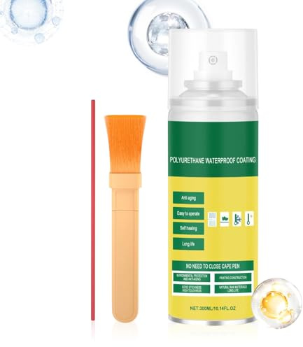Aerosol Sellador,300ml Invisible Anti-Fugas,Sellador En Spray Transparente E Impermeable - Para Madera Metal Cerámica Ventana Pared Techo Azulejo Cuarto De Ducha Baño Patio