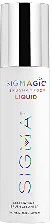 Sigma Beauty Sigmagic Brushampoo Liquid Makeup Brush Cleaner – Professional Grade Makeup Brush Cleaner Solution to Remove Makeup Build Up and Residue on Makeup Brushes & Makeup Sponges (5.1 FL Oz)