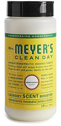 Mrs. Meyer's Clean Day Laundry Scent Booster, Cruelty Free Formula, Honeysuckle Scent, 18 oz