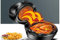 Freidora de aire OBA-OH08 8 litros con sistema giratorio sin aceite, pantalla digital LED, ocho modos preestablecidos, pantalla táctil de 1500 W