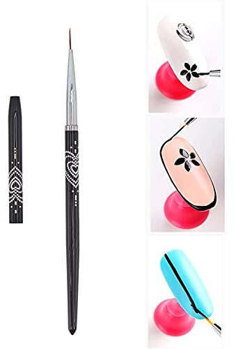 NICENEEDED Kolinsky - Pinceles Acrílicos para Delineador de Uñas para Diseño de Uñas, Pinceles para Arte de Uñas Pluma Punteadora de Uñas para Pincel de Línea Nail Art